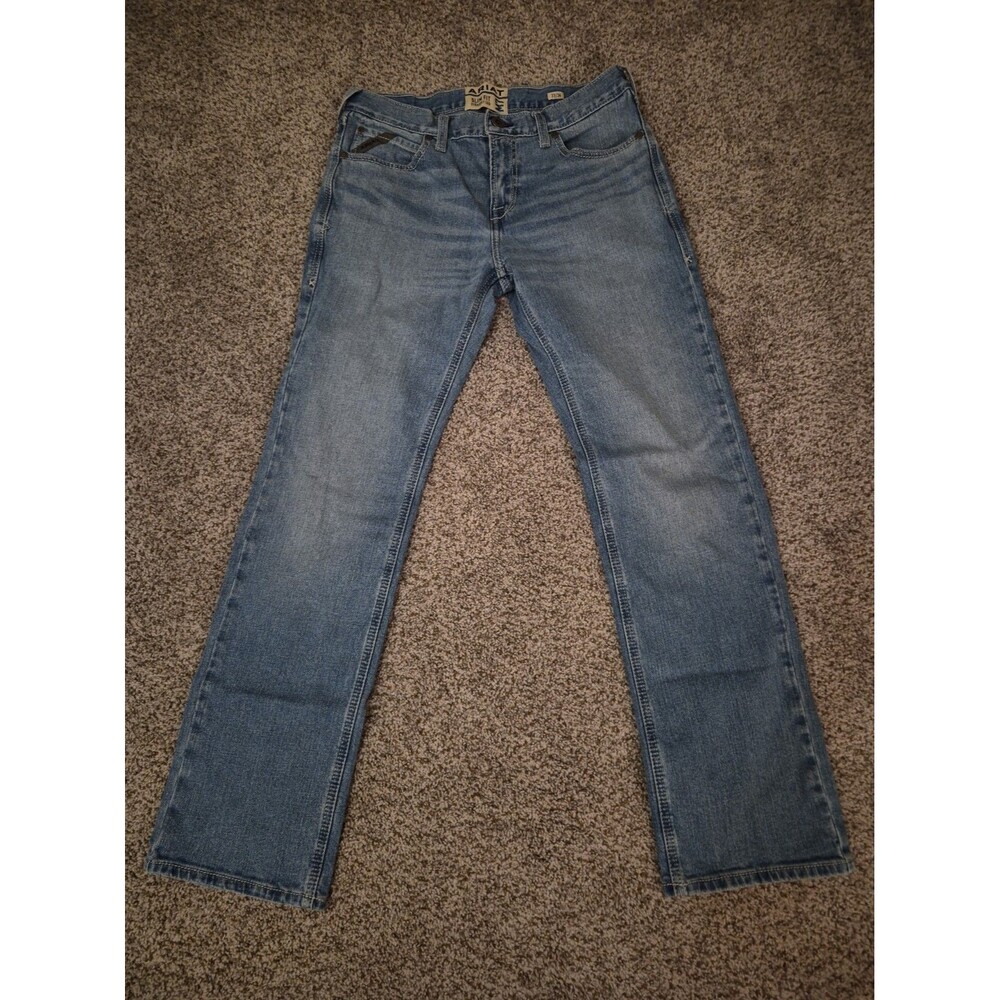 Ariat M7 Slim Fit Straight Leg Jeans Mens 33/34 Light Wash Denim Western